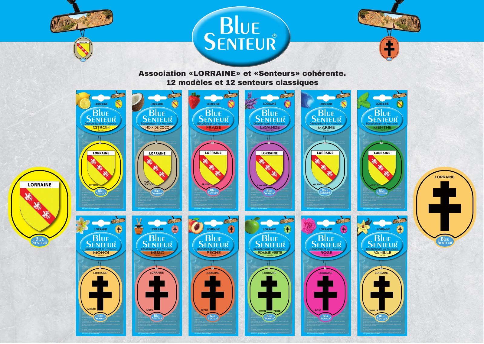 Collection Blue Senteur® Lorraine, disponible en 12 senteurs