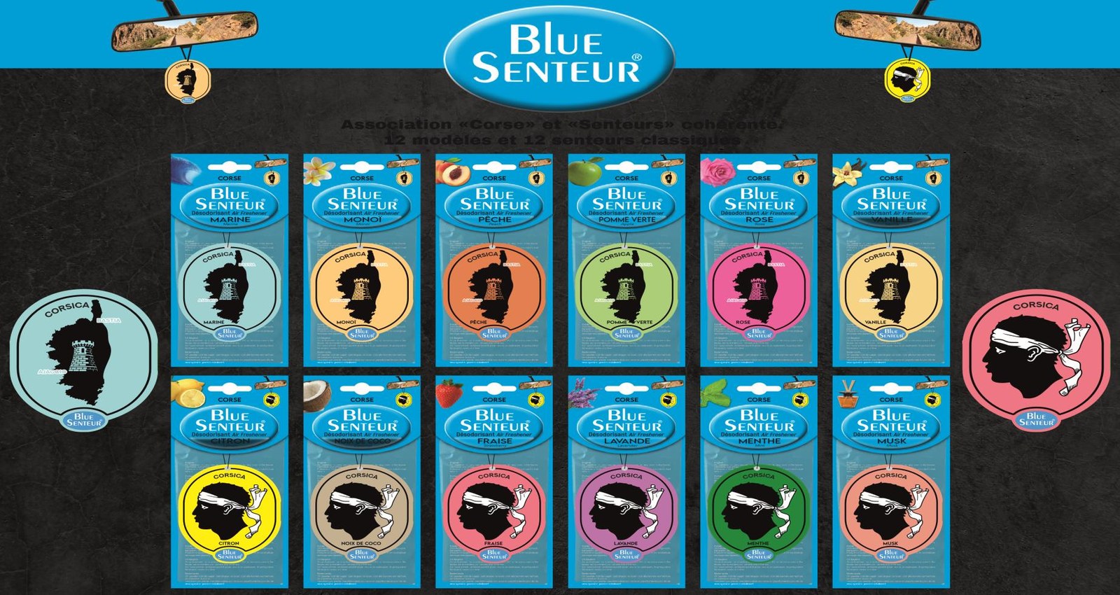 Plaquette de présentation Blue Senteur — gamme Corse