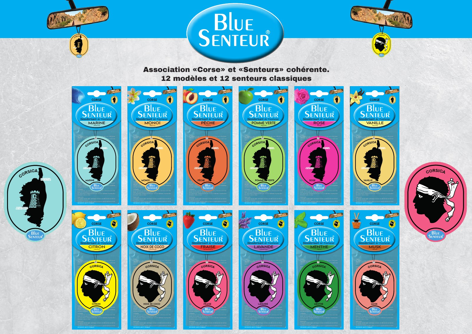Collection Blue Senteur® Corse, disponible en 12 senteurs