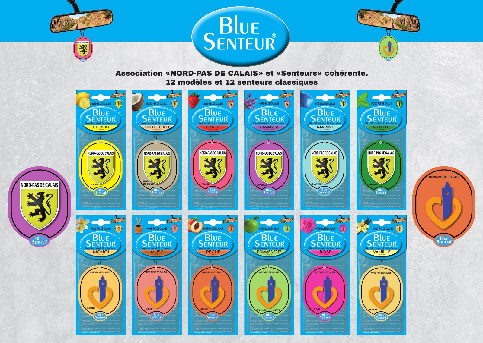 Collection Blue Senteur® Nord-Pas-de-Calais, disponible en 12 senteurs
