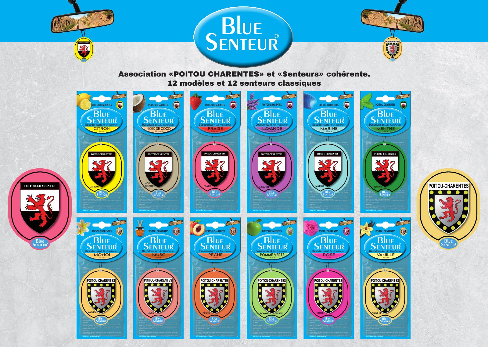 Collection Blue Senteur® Poitou-Charentes, disponible en 12 senteurs
