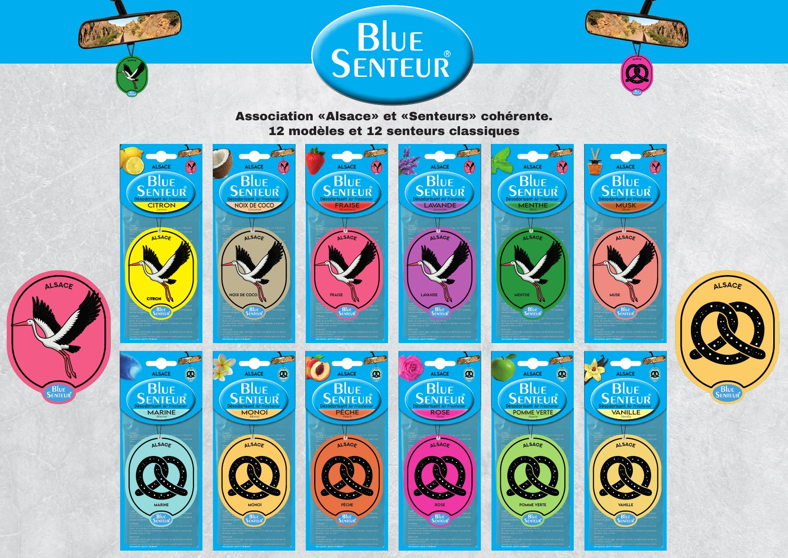 Collection Blue Senteur® Alsace, disponible en 12 senteurs