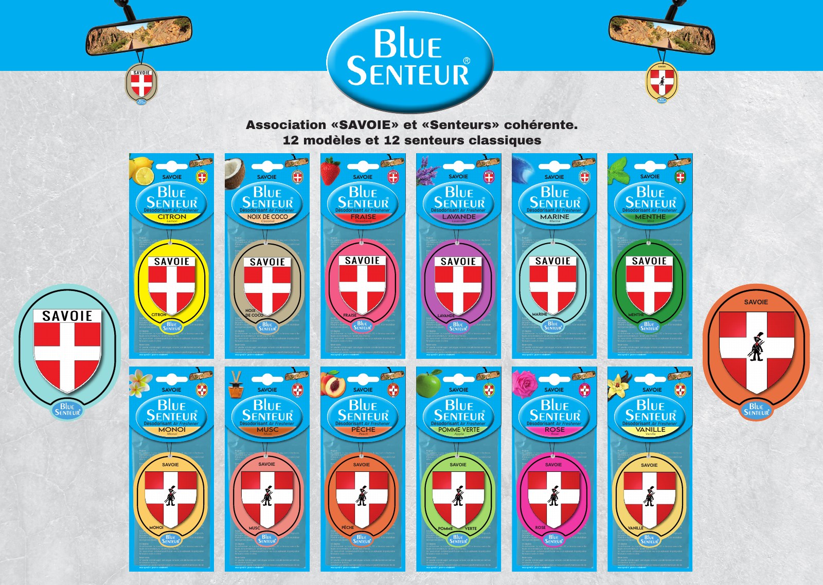 Collection Blue Senteur® Savoie, disponible en 12 senteurs